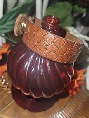 Hand Crafted Genuine Leather Tooled Cuff Bracelet NEW